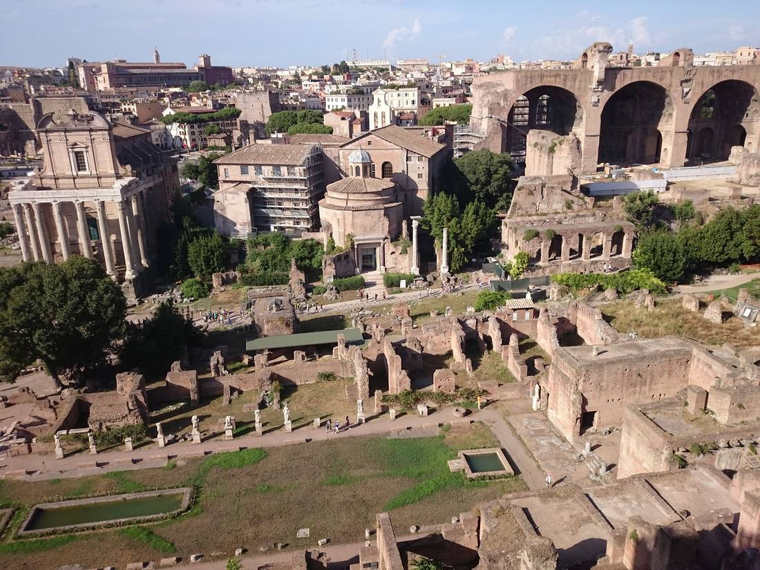 Aussicht von Aussichtsplattform Palatin/ Forum Romanum
