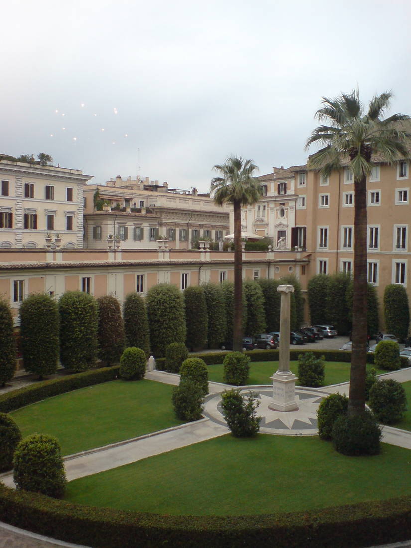 Blick aus dem Fenster der Galleria Colonna
