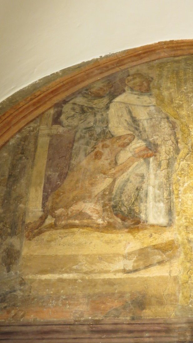 Franz von Asssi zähmt den Wolf von Gubbio - Detail