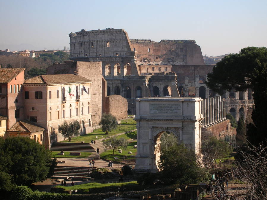 Januar-Impressionen am Forum Romanum