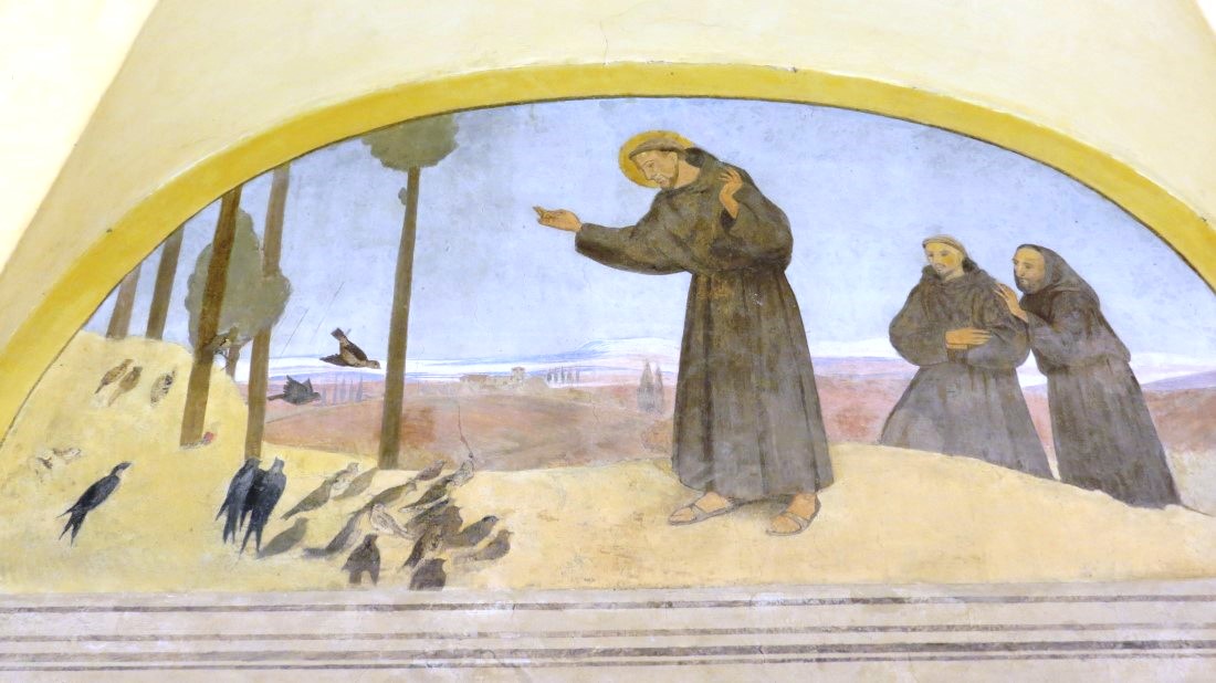 Moderne Darstellung der Vogelpredigt