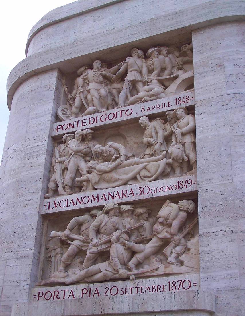 Porta Pia, Bersaglieri-Denkmal