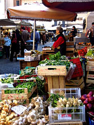 Markt auf dem Campo de' Fiori...