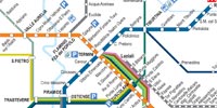 Ausschnitt aus dem Netzschema "Metro und Ferrovie Urbane / Regionali"